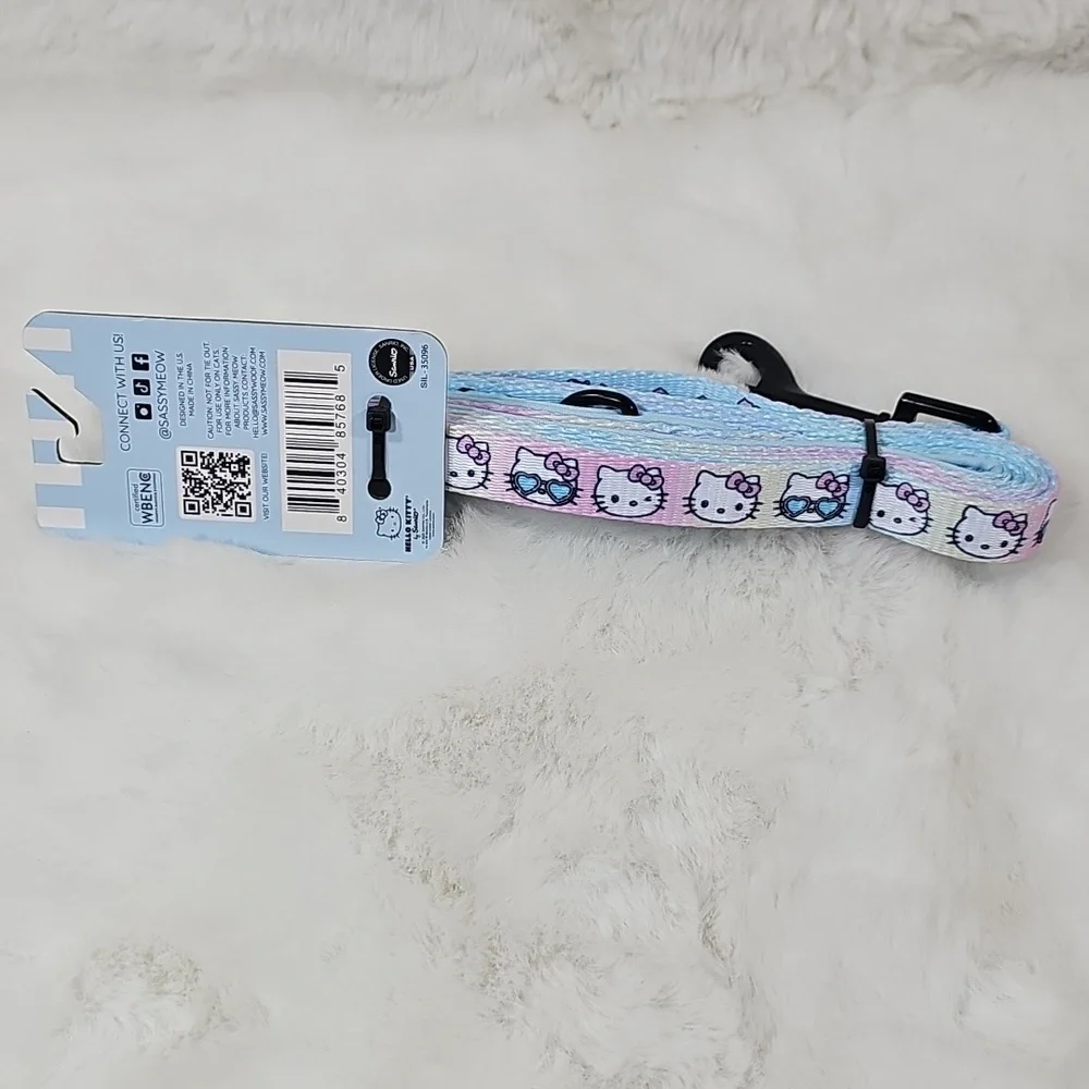 Hello Kitty Sassy Meow Fabric Leash 72